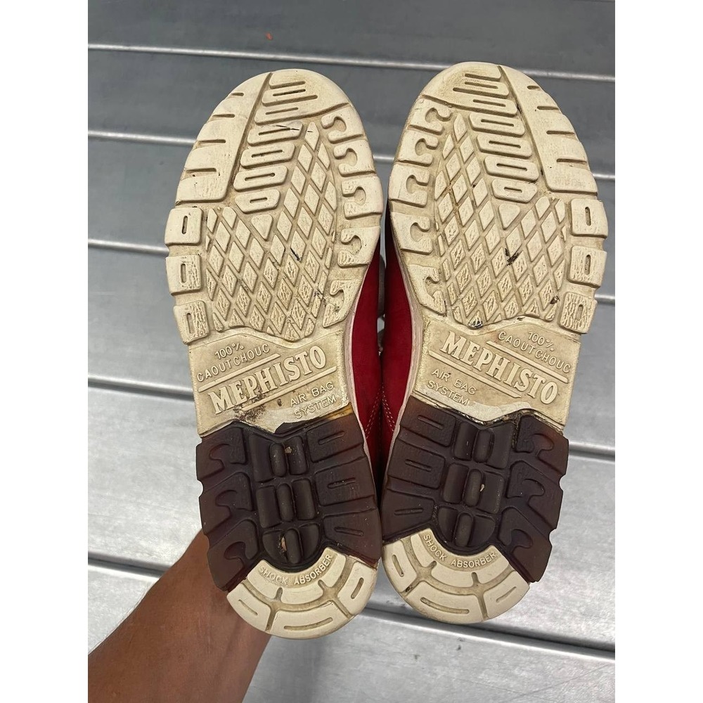 Mephisto Match Runoff Air Jet Shoes Womens 7 Red Leather Rare Sneaker - Picture 8 of 10